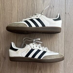 Black and white Adidas Samba OG kids size 12